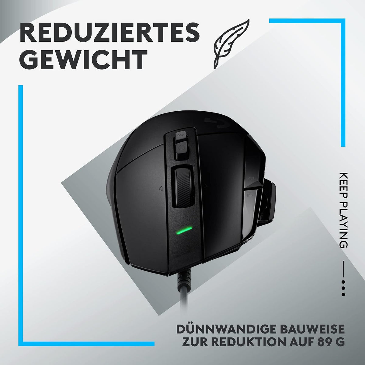 Logitech G G515 LIGHTSPEED TKL kabellose flache Gaming-Tastatur (Schwarz)