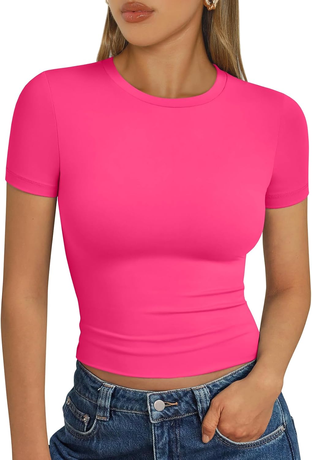 Trendy Queen Womens Short Sleeve T Shirt Basic Summer Top
