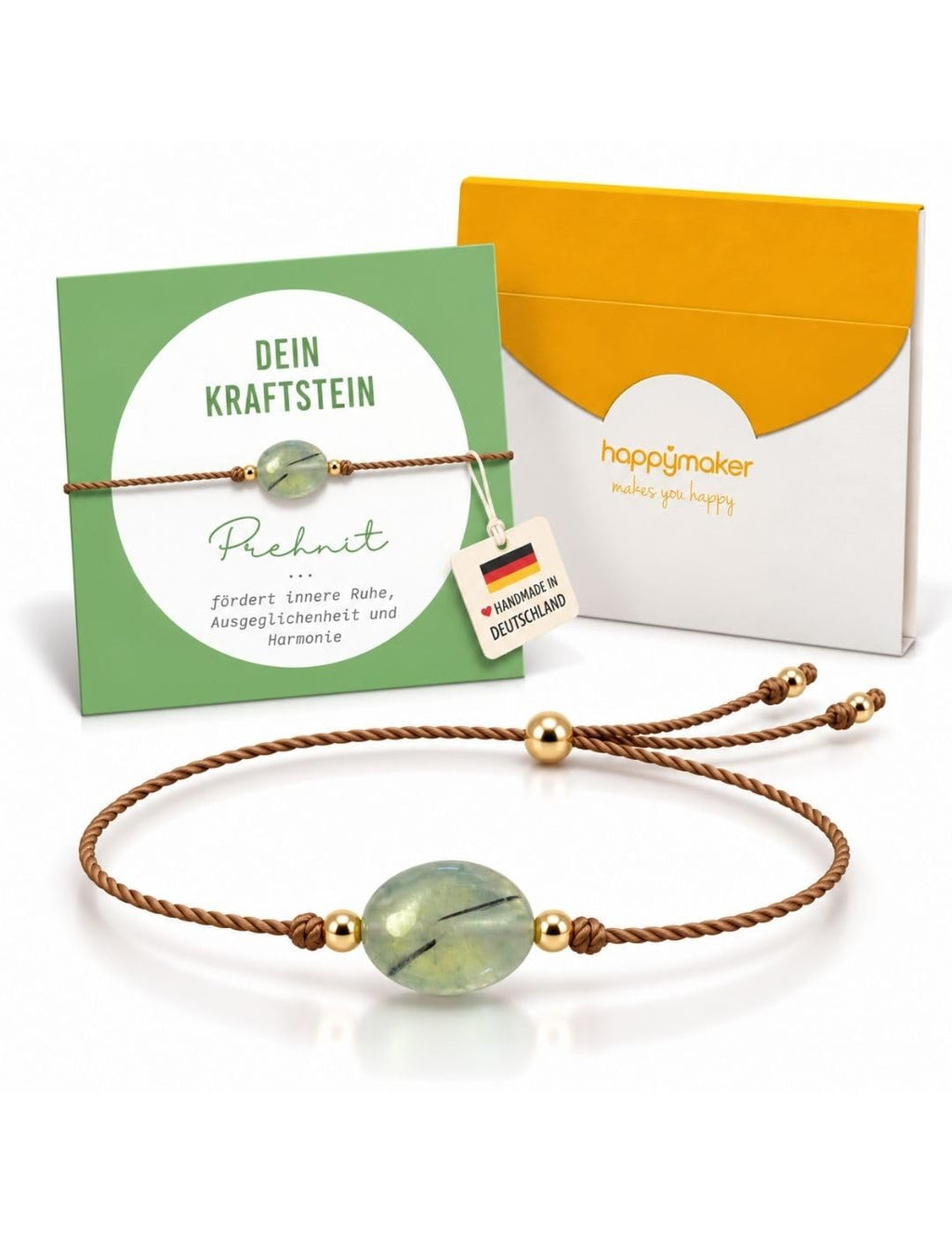 happymaker Edelstein Armband Damen als Kraftgeber, handmade in Deutschland