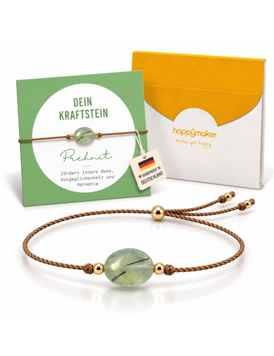 happymaker Edelstein Armband Damen als Kraftgeber, handmade in Deutschland