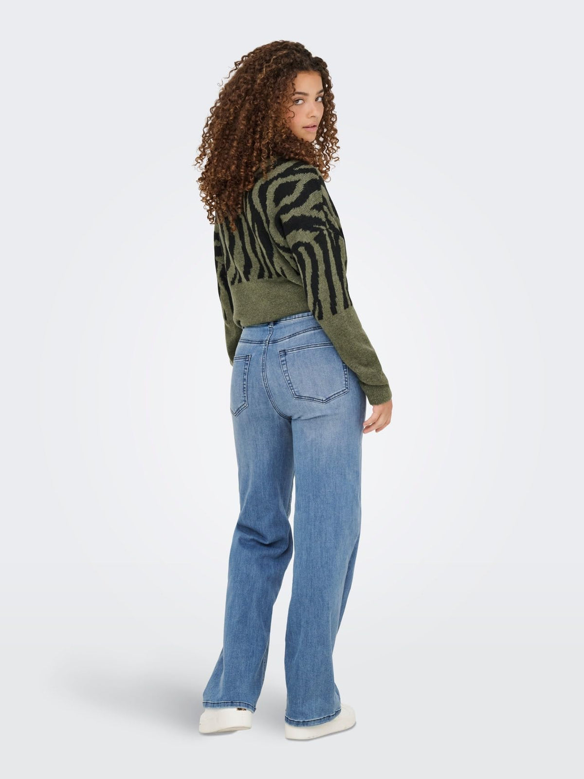 ONLY Damen Jeans Mit Weitem Bein Only Female Jeans mit Weitem Bein Onljuicy-wauw Hohe Taille Weiter Beinschnitt Jeans