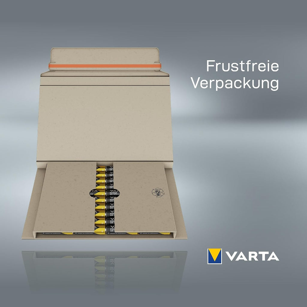 Varta Batterien AAA 100 Stück Power on Demand Alkaline 1,5 V Vorratspack
