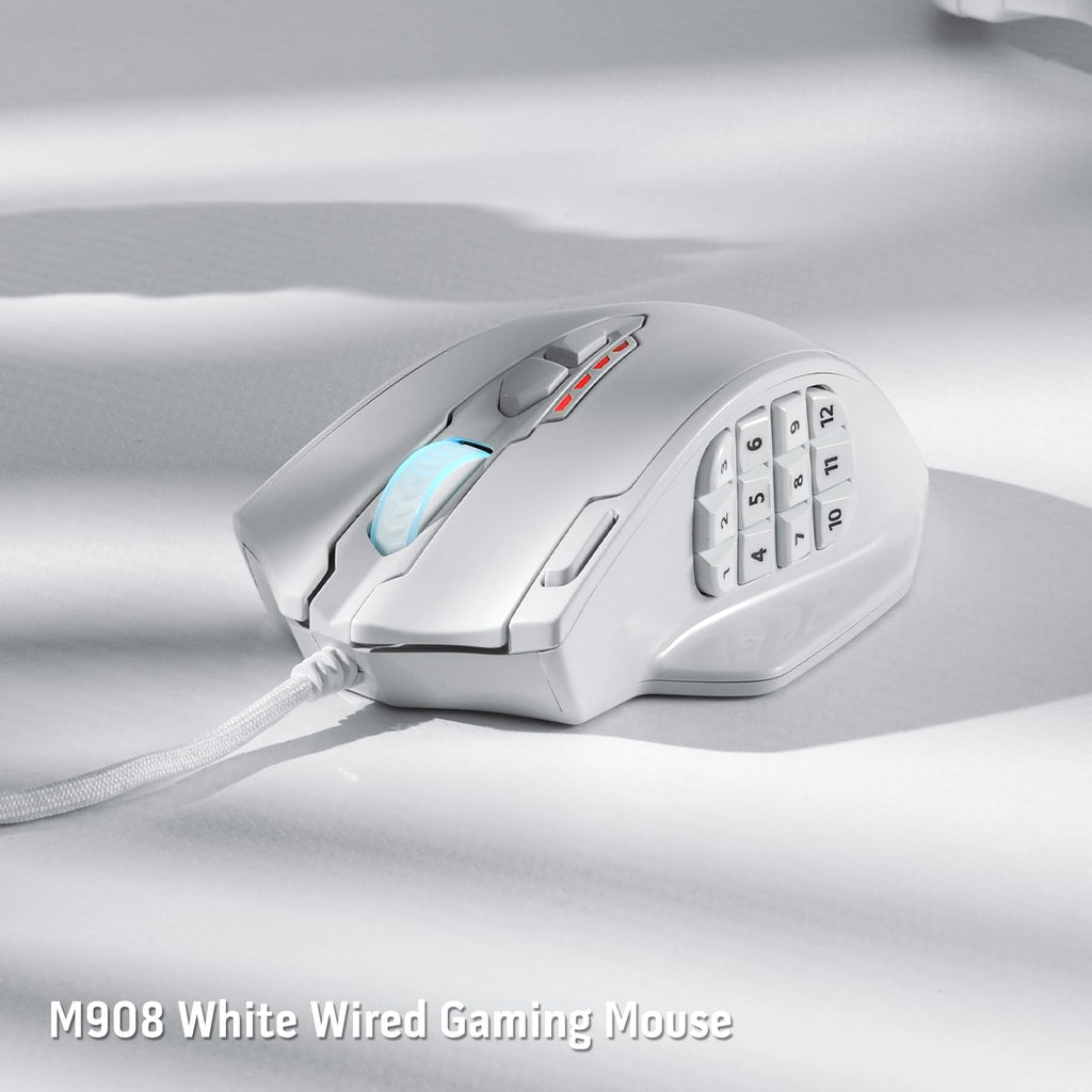 Redragon M908 Impact MMO Gaming Maus Kabelgebunden RGB 12400 DPI