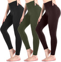 3 Pack Black Leggings for Women