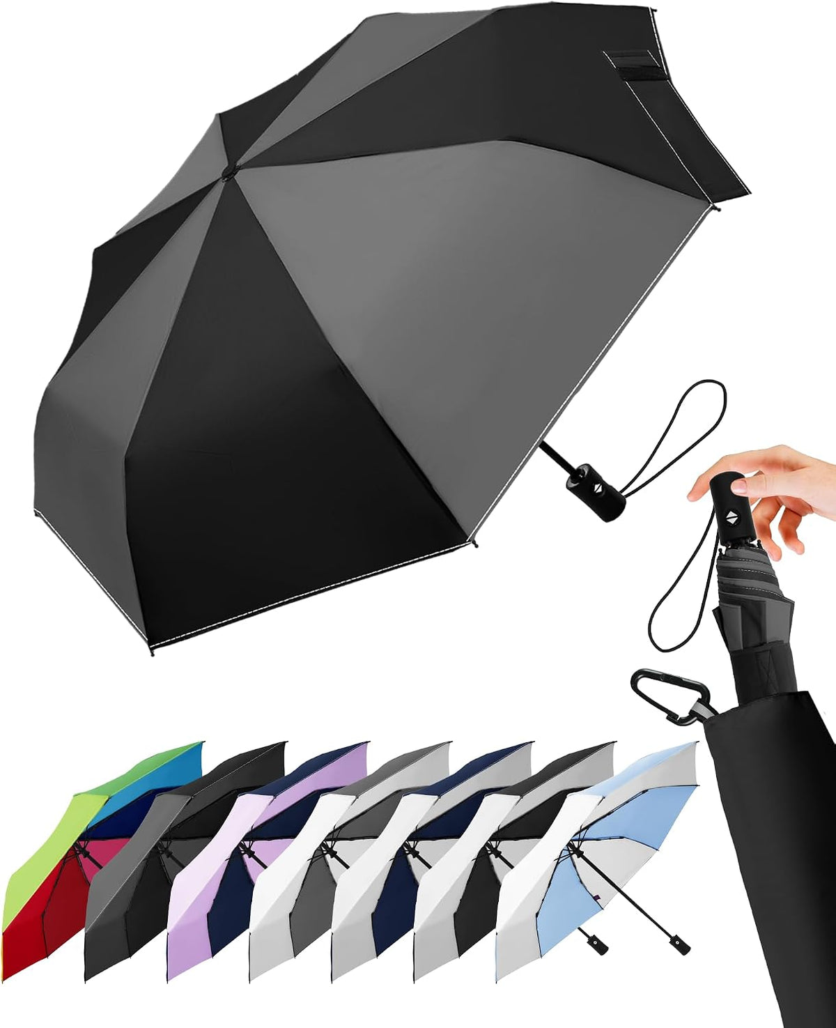 LILAC Regenschirm Klein Stabil Windfest