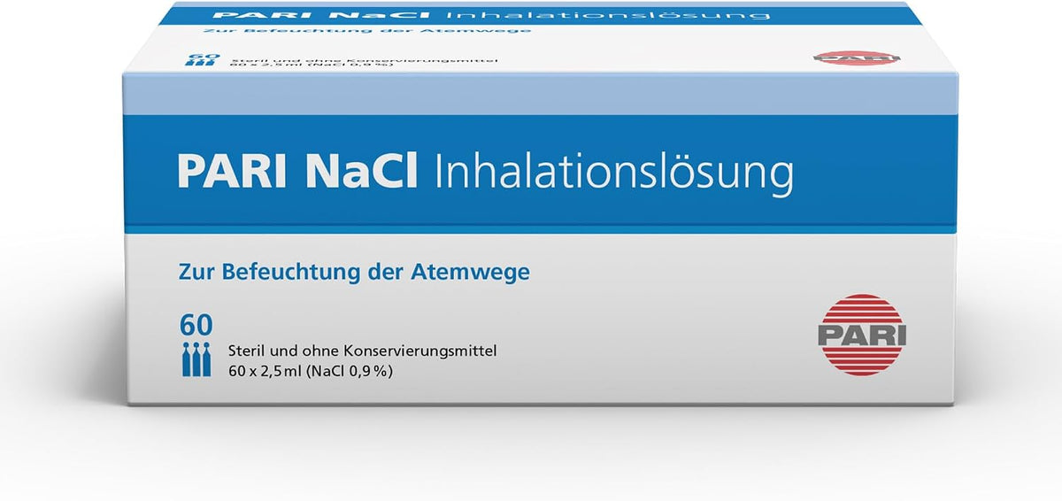PARI NaCl 0,9% Inhalationslösung - isoton (0,9% Kochsalz),60 x 2,5 ml