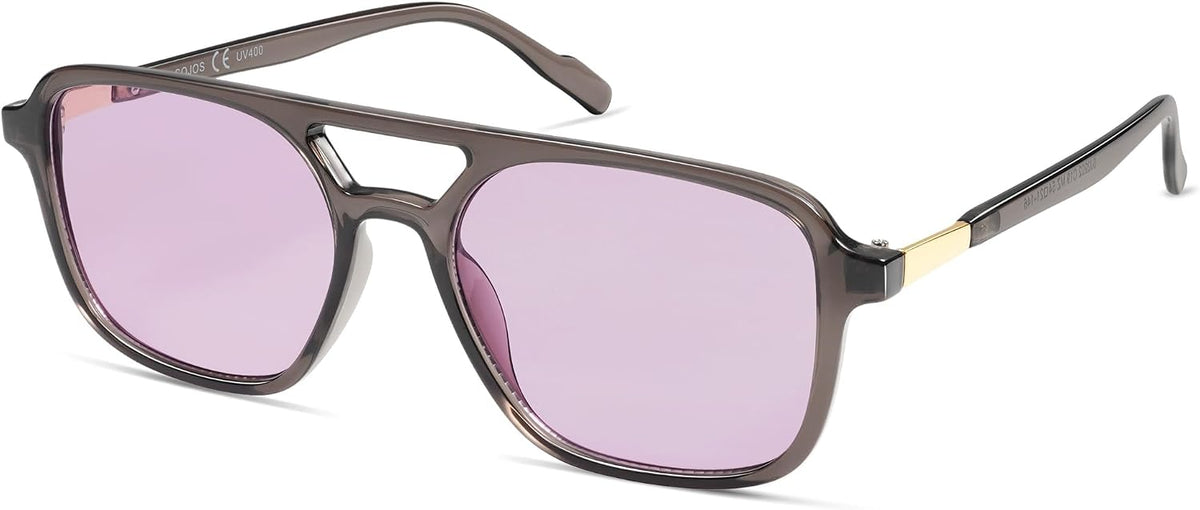SOJOS Retro Aviator Sunglasses Womens Mens,Trendy Rectangle Shades SJ2202