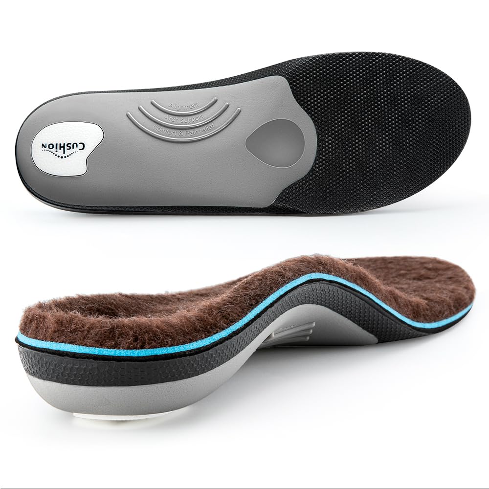 VALSOLE Orthopädische Einlegesohlen, Plantar Fasciitis Hohe Arch Support Schuheinlagen, Für Fersensporn,Plattfuß, Fußschmerz, Komfort Herren & Damen Einlegesohlen