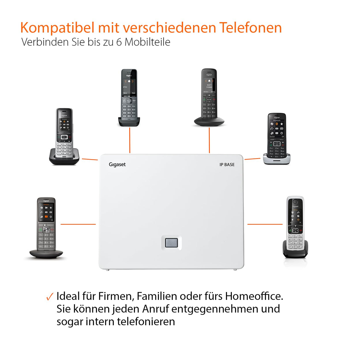 Gigaset Comfort 520A Duo - 2 Schnurlose DECT-Telefone mit Anrufbeantworter - Beste Audioqualität mit Freisprechfunktion - Anrufschutz - Adressbuch 200 Kontakten, titan-schwarz [Deutsche Version]