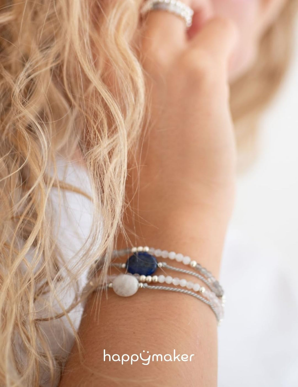 happymaker Edelstein Armband Damen als Kraftgeber, handmade in Deutschland