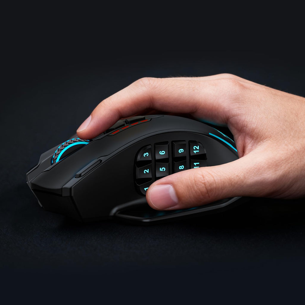 Redragon M908 Impact MMO Gaming Maus Kabelgebunden RGB 12400 DPI