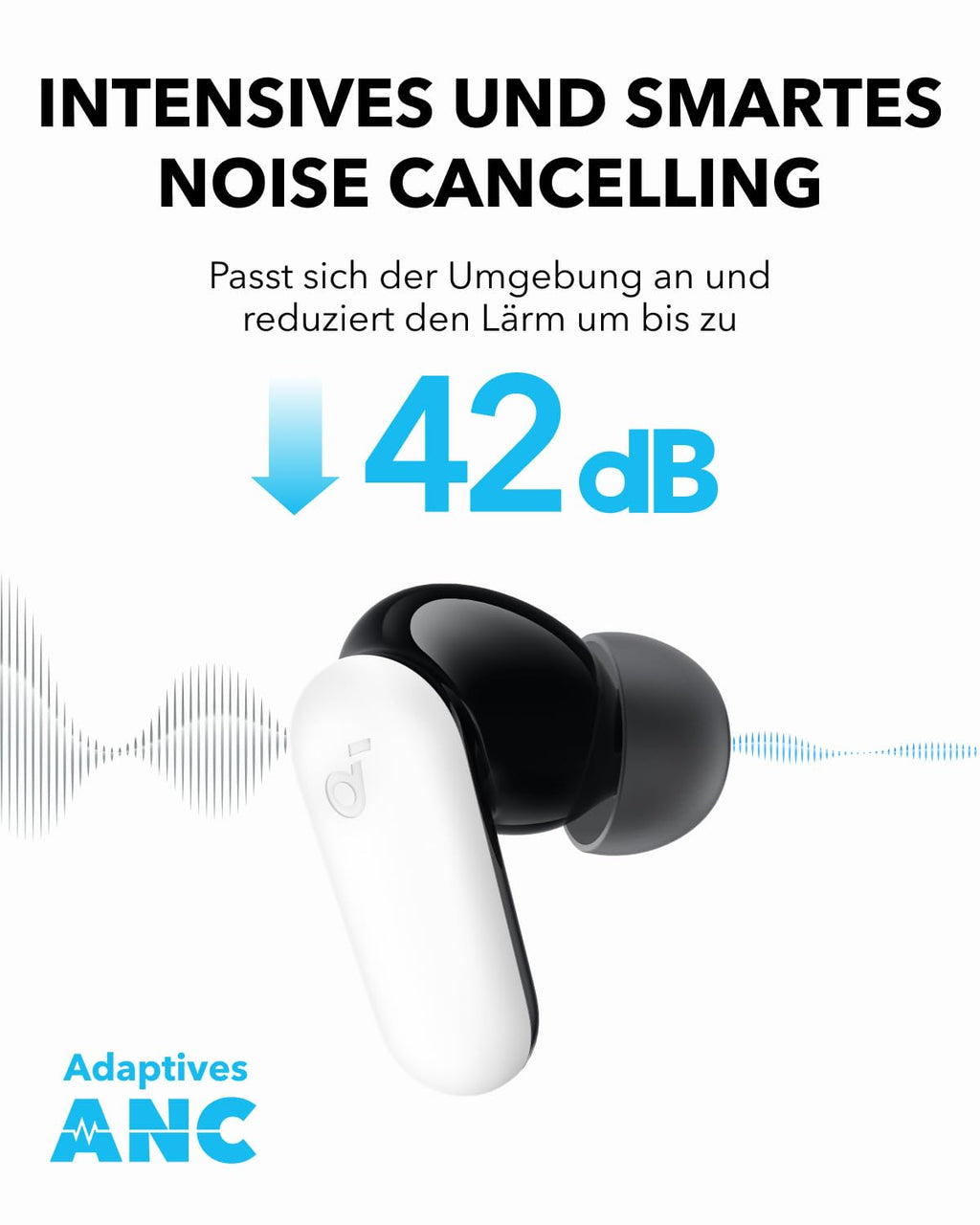 soundcore by Anker P20i Kabellose Bluetooth Kopfhörer in-Ear, 10mm Treiber