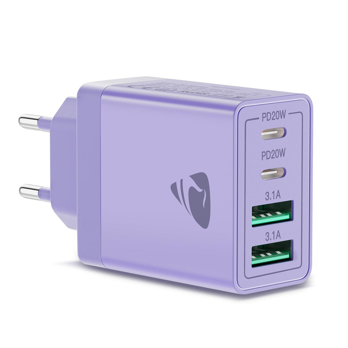 USB C Ladegerät, 40W 4-Port USB ladegerät Mehrfach Schnellladegerät PD 3.0