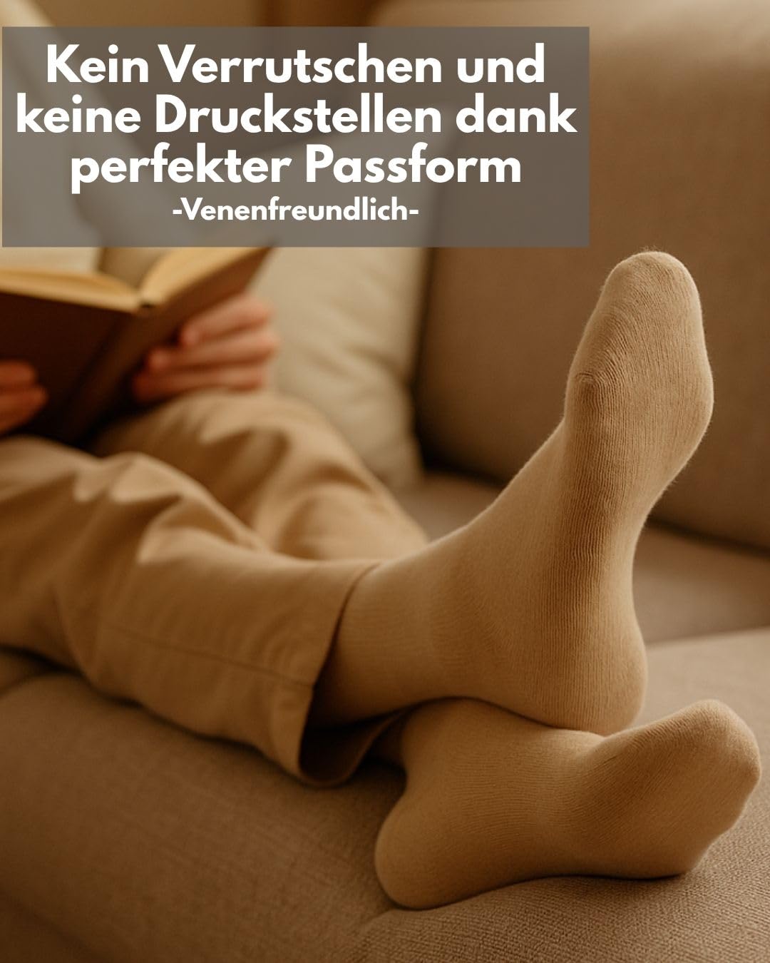 sockenkauf24 Diabetikersocken ohne Gummi & ohne Naht 97% Baumwolle (6 Paar) Diabetiker Socken mit Komfortbund für Damen & Herren