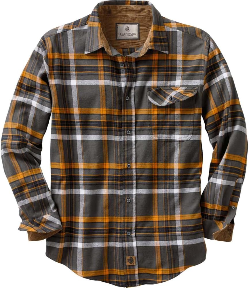 Legendary Whitetails Herren-Langarm-Flanellhemd mit Knopfleiste aus 100 % Baumwolle