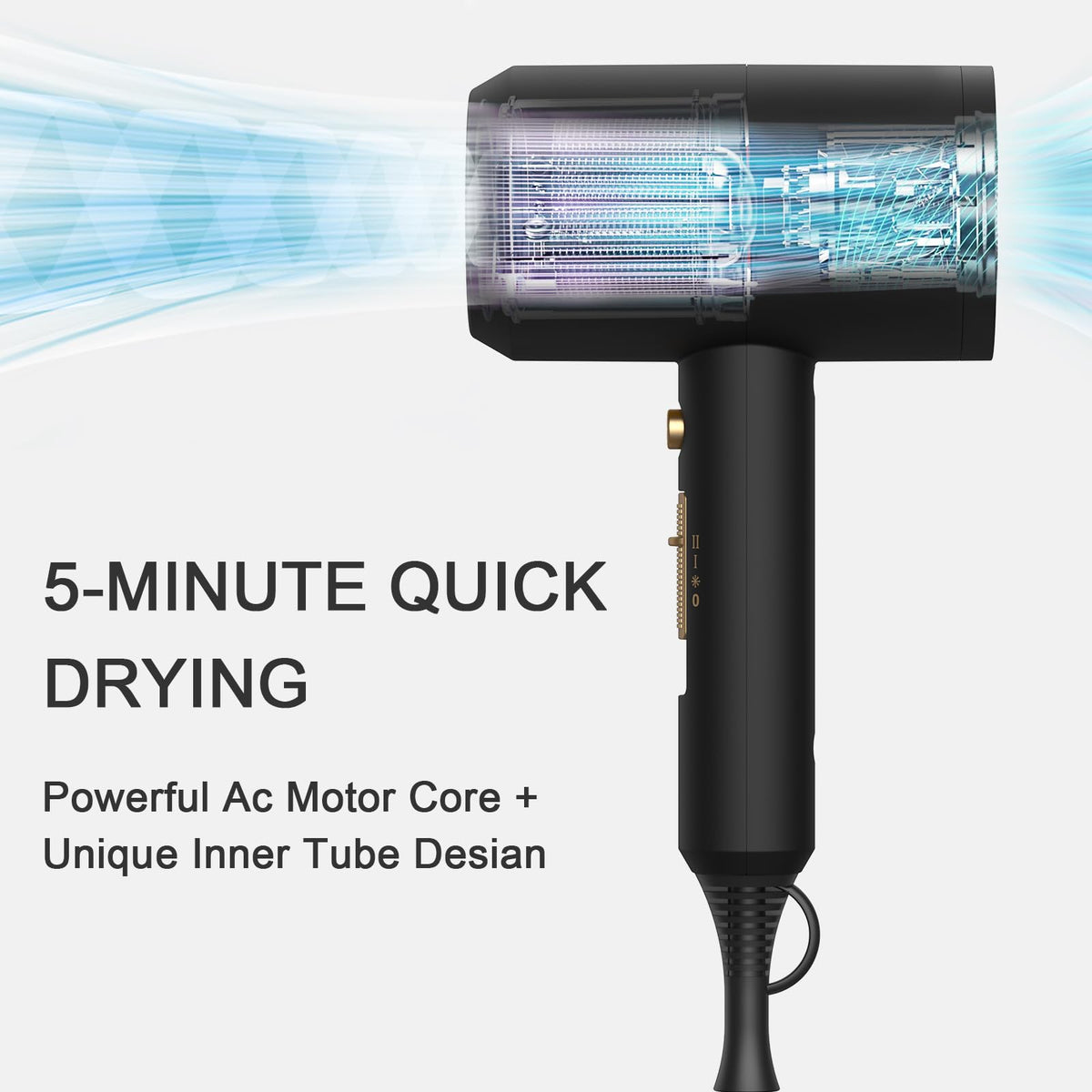 Ionen Föhn AC Motor 1800W Haartrockner slopehill Schnelltrocknen Hair Dryer
