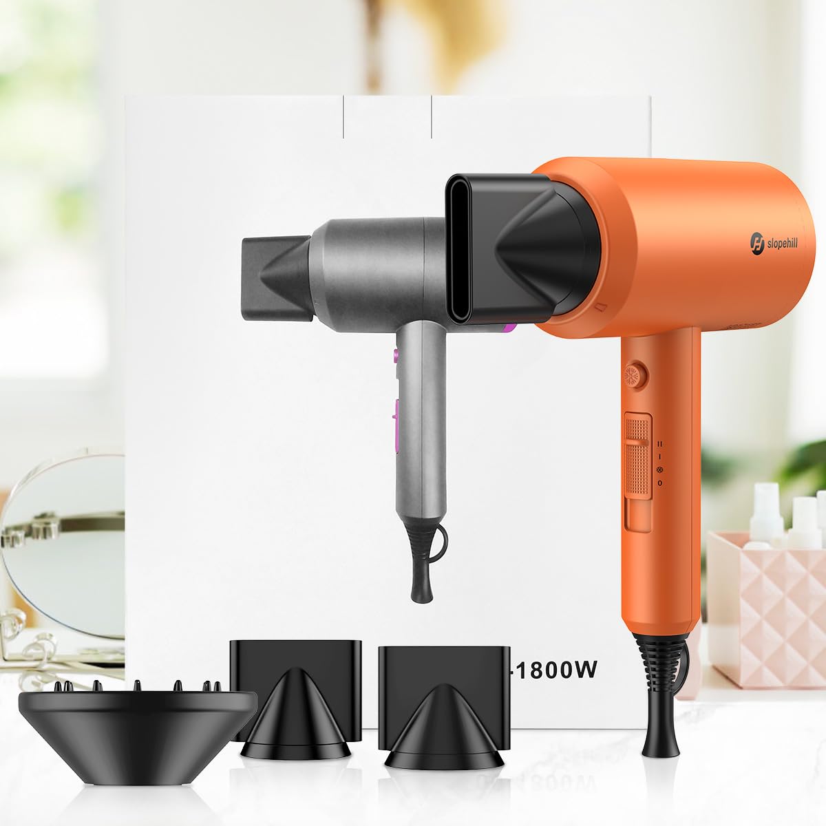 Ionen Föhn AC Motor 1800W Haartrockner slopehill Schnelltrocknen Hair Dryer