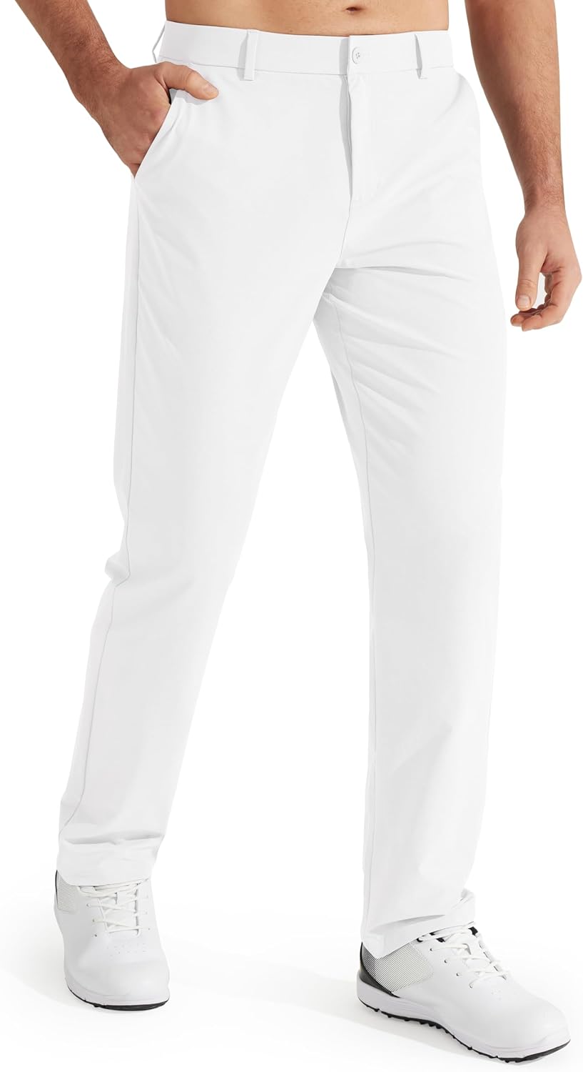 Libin Herren Golfhose Stretch Business-Hose 30"/32"/34" schnelltrocknende, leichte, bequeme Freizeithose mit Taschen