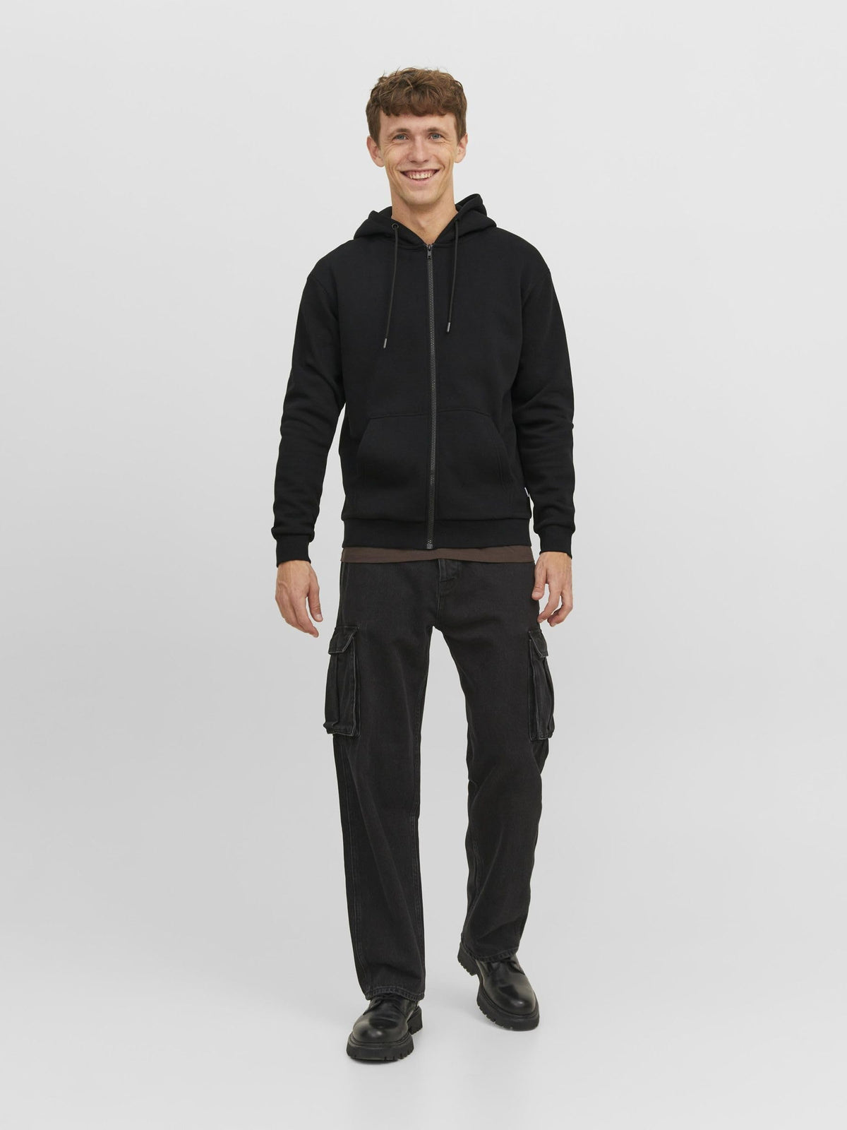 JACK & JONES Herren Jjebradley Sweat Zip Hood Noos Sweatshirtjacke (1er Pack)