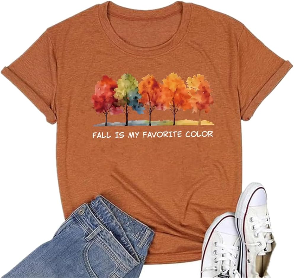 Halloween-Kürbis-Shirts für Damen, Herbst-T-Shirts, niedliche grafische Herbst-Shirts, Thanksgiving-Oberteile
