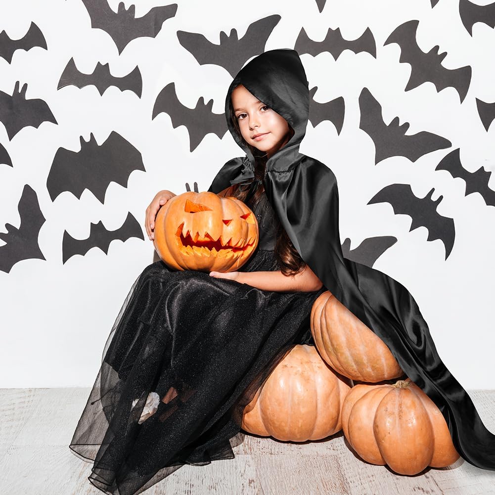 Aomig Cape à Capuchon, Déguisement Adulte Unisexe Costume, Cape Sorcier, Halloween Cosplay Costume Cape Longue Cape, Déguisement pour Halloween, Bal Masqué