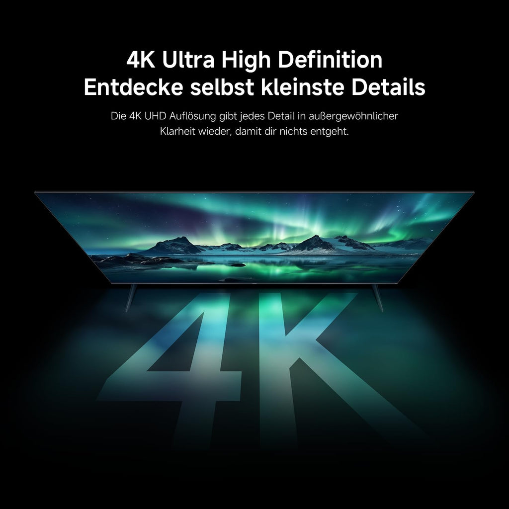 XIAOMI F2 Smart Fire TV 43 Zoll, 108 cm Fernseher (4K UHD, HDR10, Rahmenloses Metallgehäuse, Prime Video, Netflix, Alexa Sprachsteuerung, HDMI 2.1, Bluetooth, USB, Triple Tuner) Modelljahr:2022