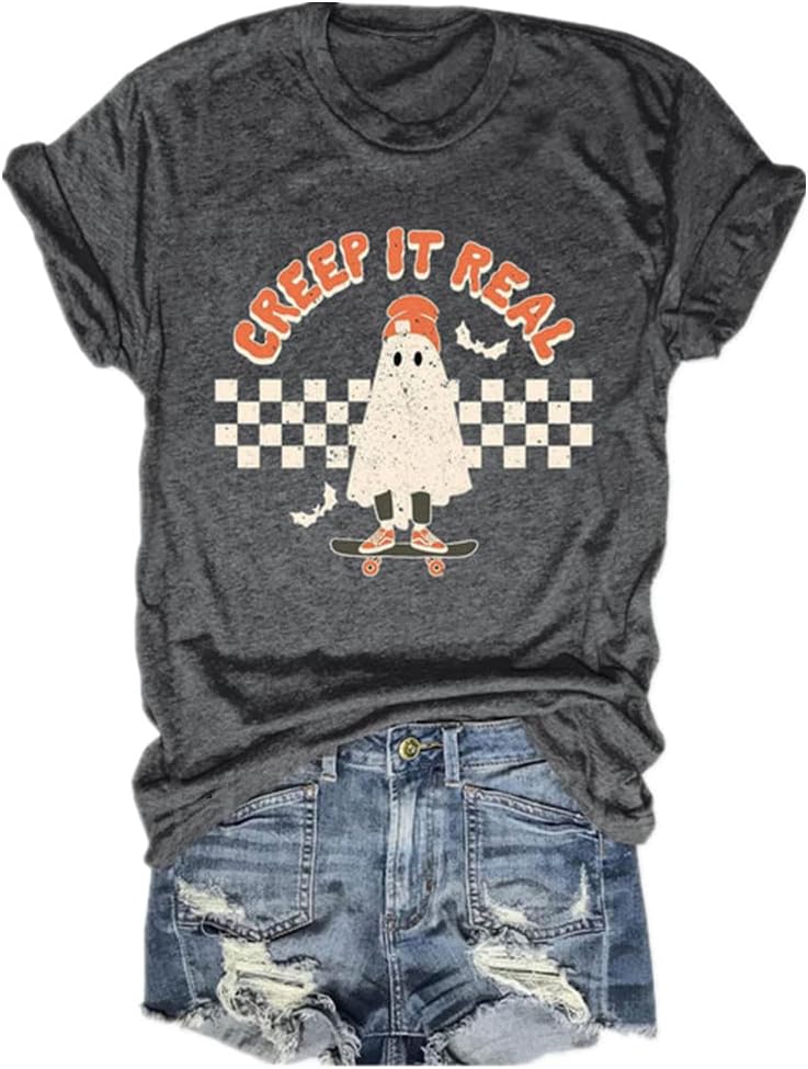 Halloween-Kürbis-Shirts für Damen, Herbst-T-Shirts, niedliche grafische Herbst-Shirts, Thanksgiving-Oberteile