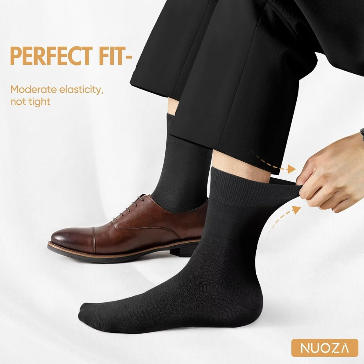 NUOZA 12 Paar Socken Herren Damen Baumwolle Business Atmungsaktive Socks