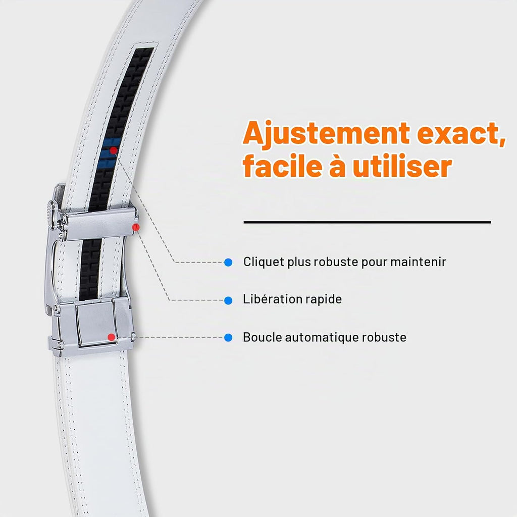 VATAN Ceinture Homme Cuir Boucle Automatique Ceintures 35mm