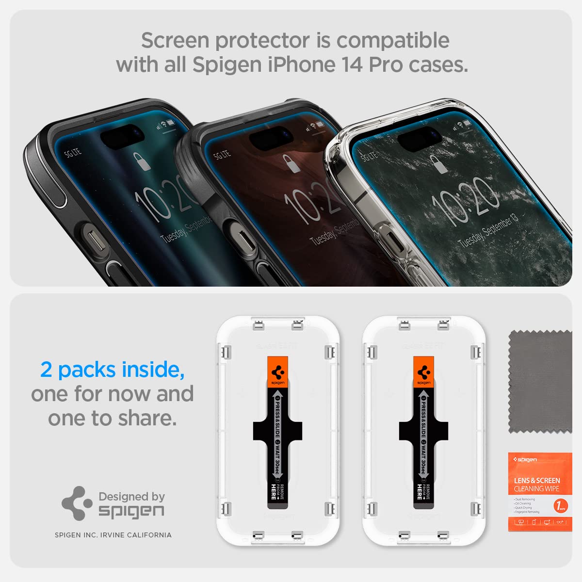 Spigen EZ Fit Schutzfolie [2 Stück] für iPhone 18 Pro, iPhone 17 Pro