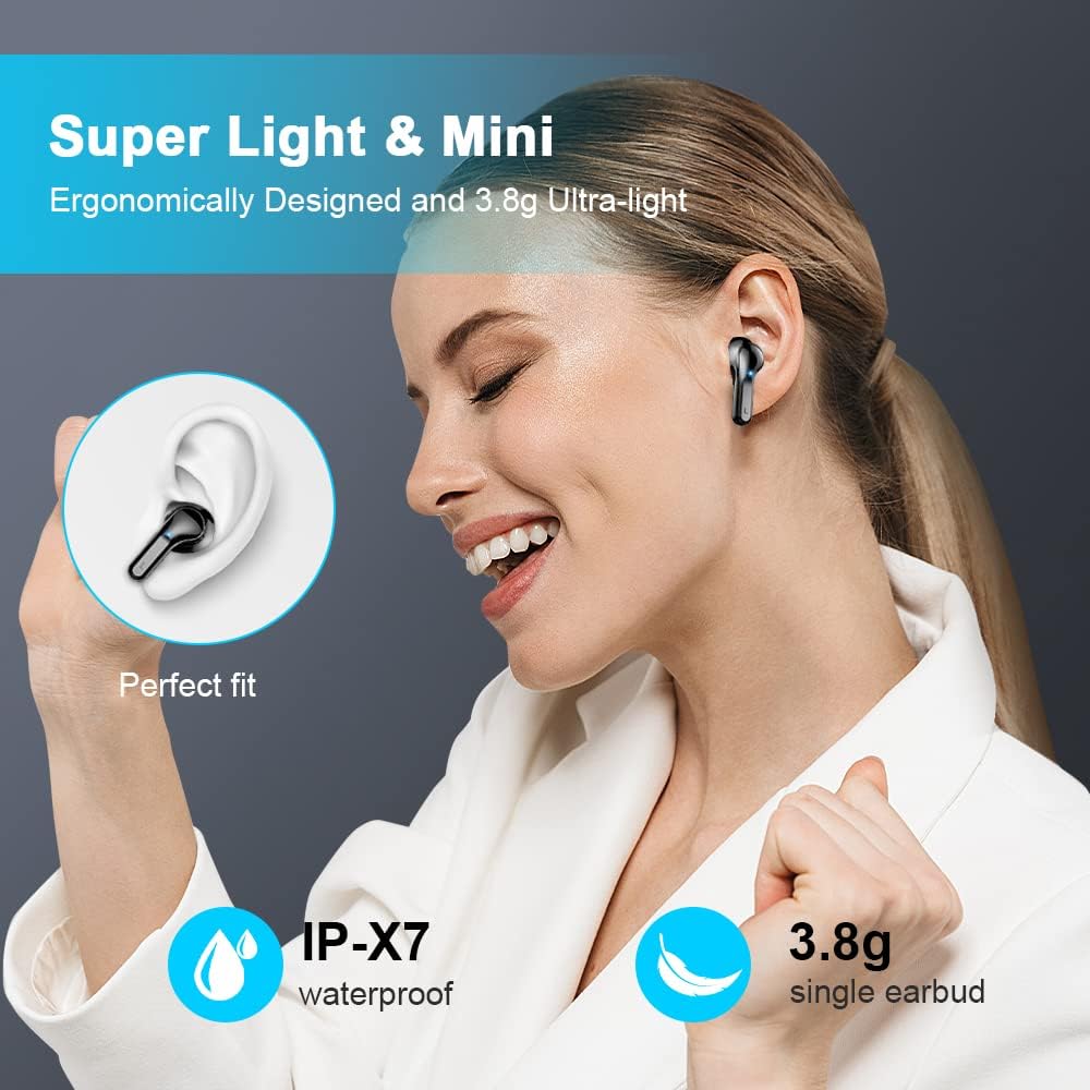 2026 Kopfhörer Kabellos Bluetooth 5.4 Kopfhörer, 6D-Stereo Ohrhörer in Ear