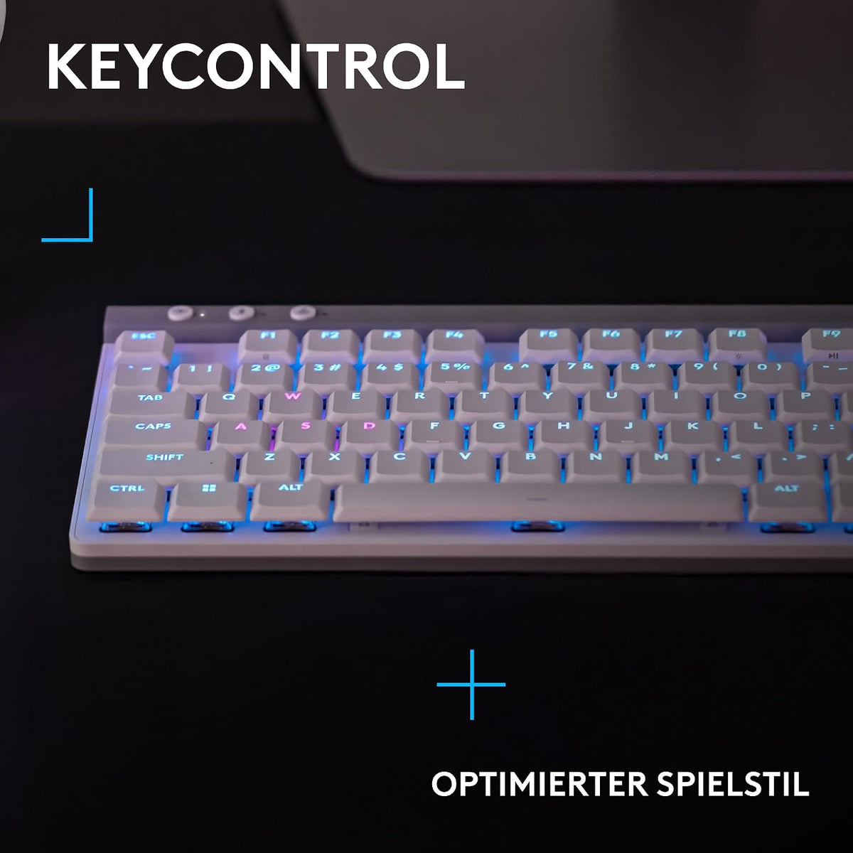 Logitech G G515 LIGHTSPEED TKL kabellose flache Gaming-Tastatur (Schwarz)