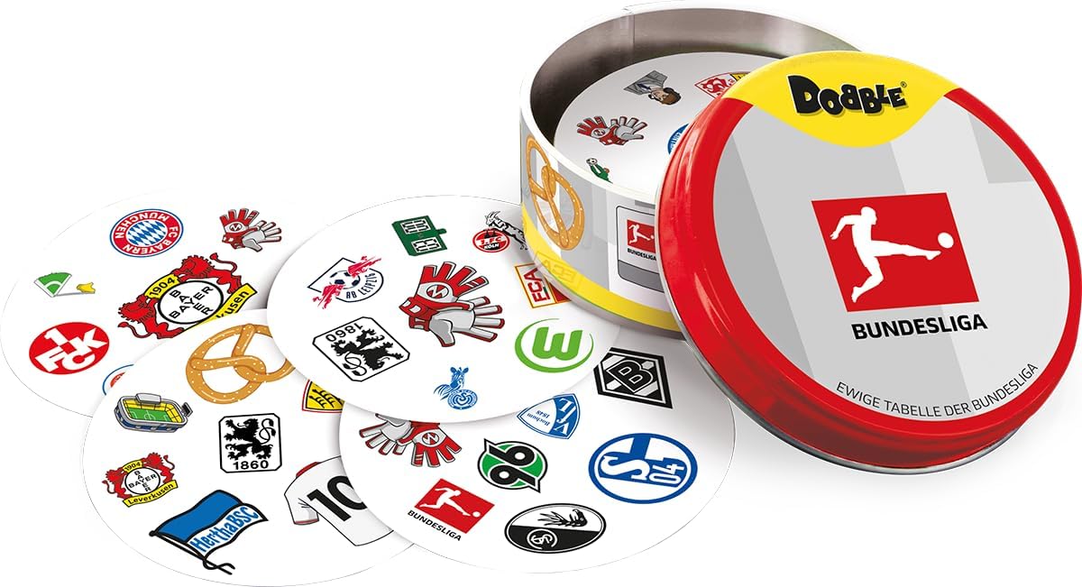 Asmodee, Dobble Bundesliga, Rasantes Familienspiel, Deutsch