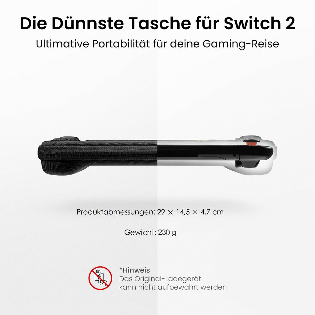 tomtoc Slim Tasche für Nintendo Switch 2, Schutz nach Militärstandard