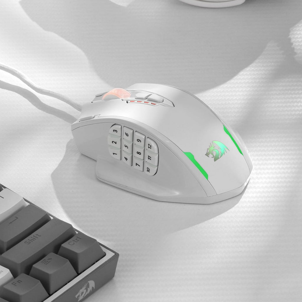 Redragon M908 Impact MMO Gaming Maus Kabelgebunden RGB 12400 DPI