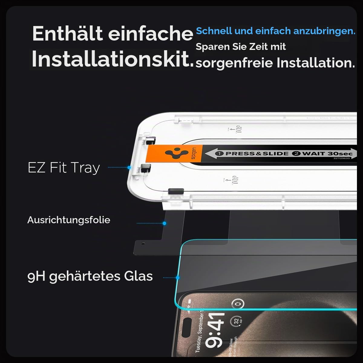 Spigen EZ Fit Schutzfolie [2 Stück] für iPhone 18 Pro, iPhone 17 Pro