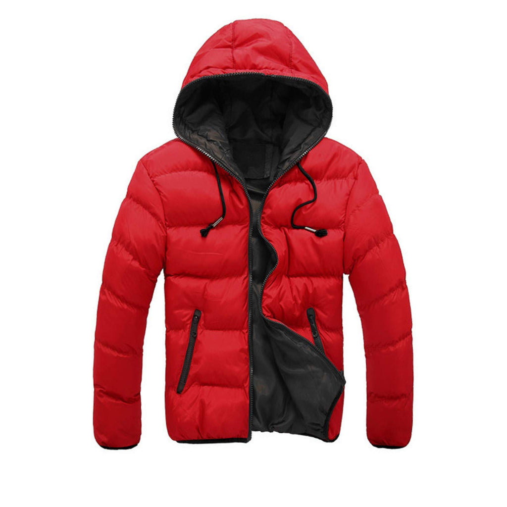 Generisch Winterjacke Herren Steppjacke mit Kapuze Warme Stepp Outdoor Winter Puffer Jacke Herrenjacken Übergangsjacke mit Reißverschluss Winter Warm Daunenjacke Leichte Jacken Thermo Langarm Parka