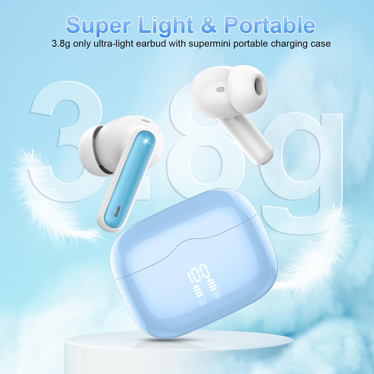 Bluetooth Kopfhörer, Kopfhörer Kabellos Bluetooth 5.4, Tiefer Bass Ohrhörer