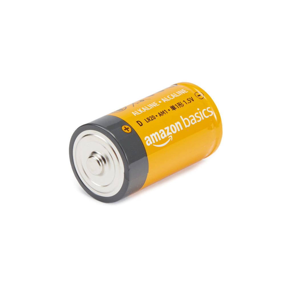 Amazon Basics Alkali-Batterien vom Typ D (Monozellen), 1,5 V, 5 Jahre lagerfähig, 12 Stück