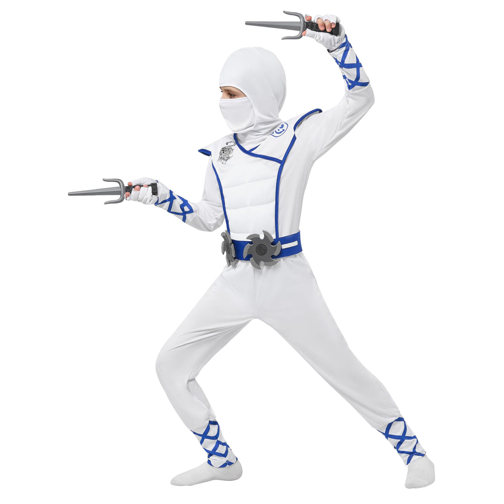 Spooktacular Creations Halloween Ninja Costume, Ninja Outfit Set for Kids, Halloween Costumes for Boys Dress Up Party