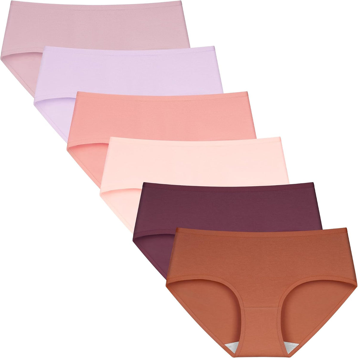 INNERSY Womens Underwear Cotton Hipster Panties Regular & Plus Size 6-Pack