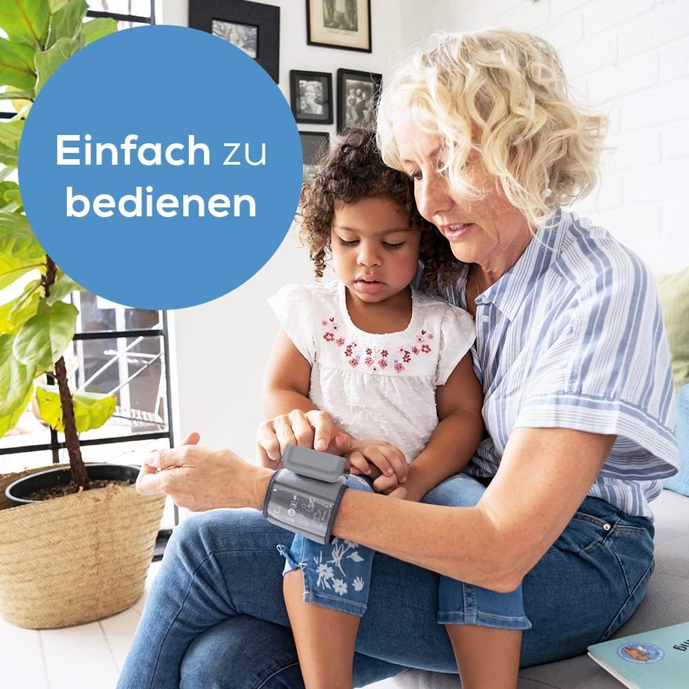 Beurer BM 27 Oberarm-Blutdruckmessgerät mit Manschettensitzkontrolle, klinisch validiert, Manschette für 22-42 cm, Risikoindikator, Arrhythmie-Erkennung, Datenübertragung zu Apple Health und co.