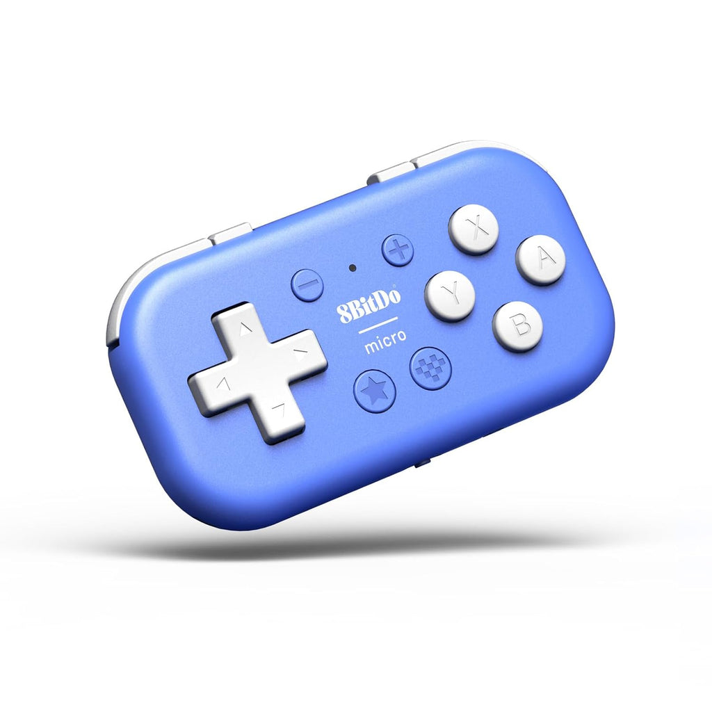 8Bitdo Micro Bluetooth Gamepad Pocket-sized Mini Controller for Switch, Android, and Raspberry Pi, Support Keyboard Mode (Blue)