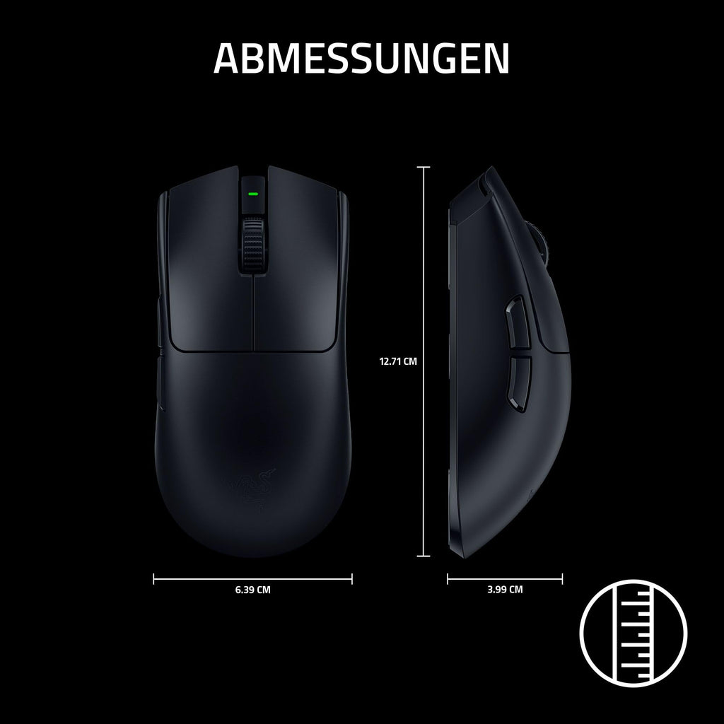 Razer Viper V3 HyperSpeed - Kabellose Esports Gaming-Maus - Focus Pro 30K DPI Sensor - bis zu 280 Std. Akku, Mechanische Maus-Switches 2th Generation - kabellose Abtastrate 4000Hz- PC/Mac | Schwarz