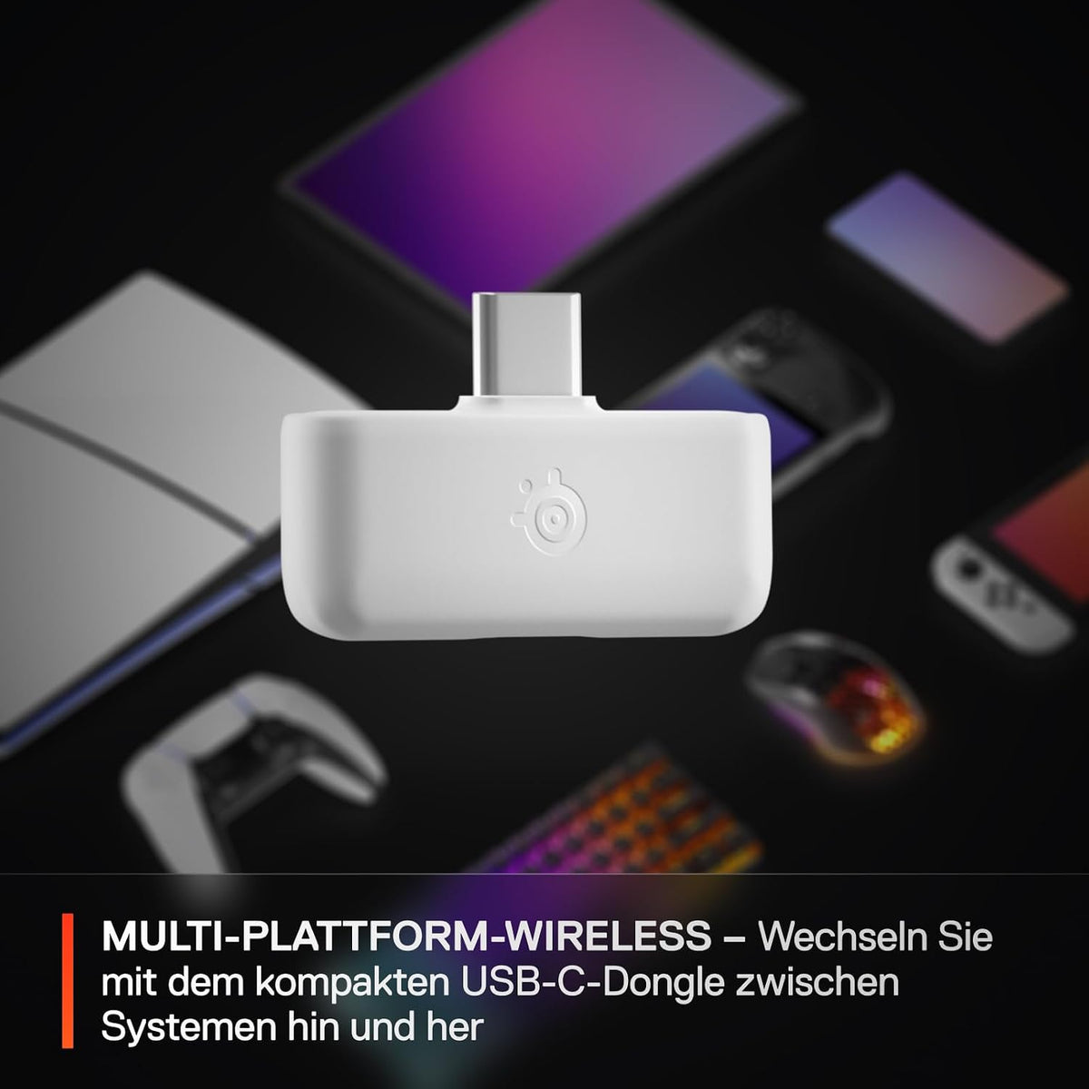 SteelSeries Arctis Nova 5 Wireless - Gaming Headset- Multi-System -PC,PS5 - Magnetische Neodym-Treiber -Über 100 Audio Presets - 60H Akkulaufzeit - 2,4 GHz oder BT-ClearCast Gen2.X-Mik -Weiß
