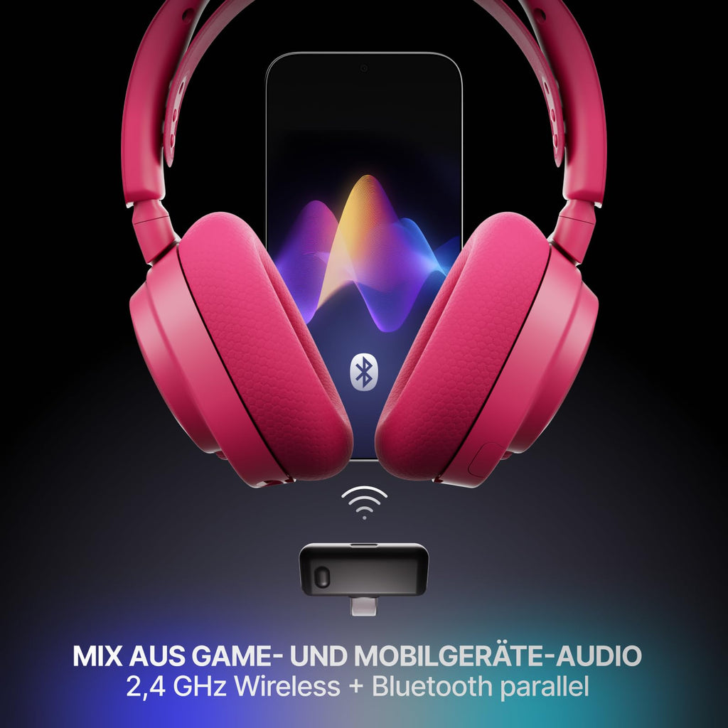 SteelSeries Arctis Nova 7 Wireless Gen 2 Multi-Plattform-Gaming-Headset - Echtzeit-App-Steuerung - Über 50 Std. Akkulaufzeit - 2,4 GHz/Bluetooth parallel möglich -PC, PS5, PS4, Switch 1/2, Mobilgeräte
