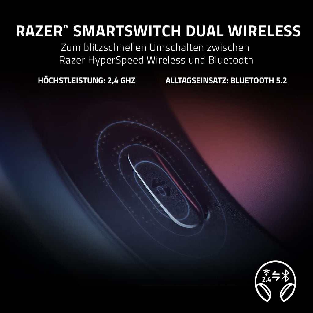 Razer Barracuda X - Kabelloses Multiplattform-Headset für Gaming und Mobile Geräte (SmartSwitch Dual Wireless, Triforce 40mm, Mikrofon mit Nierencharakteristik, 50h Akku, USB-C) Schwarz