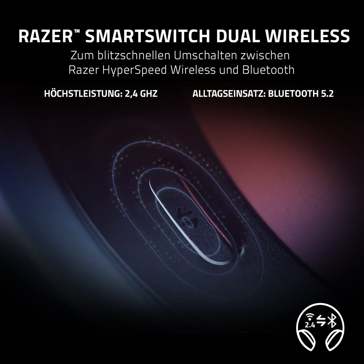 Razer Barracuda X - Kabelloses Multiplattform-Headset für Gaming und Mobile Geräte (SmartSwitch Dual Wireless, Triforce 40mm, Mikrofon mit Nierencharakteristik, 50h Akku, USB-C) Schwarz