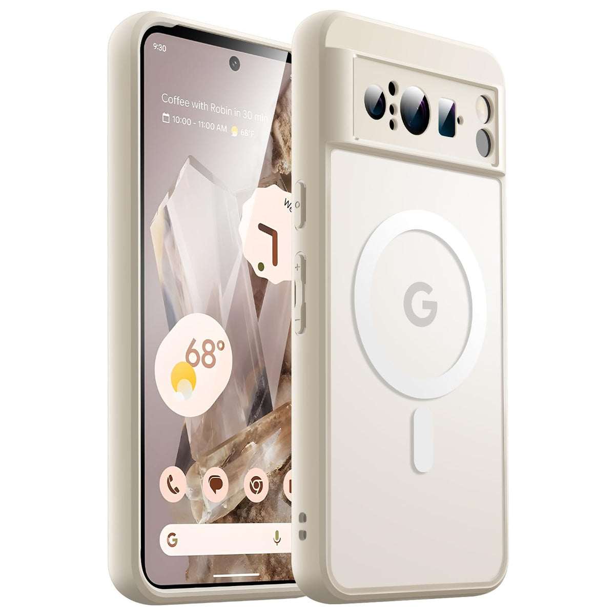 JETech Magnetische Hülle für Google Pixel 10/10 Pro, Obsidian