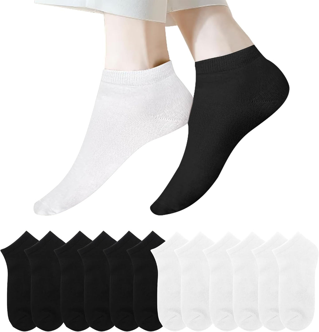 Chaussettes Basses Homme Femme lot de 12 Paires Socquette Sport Coton Socquettes Respirant Courtes Chaussette Femme Coton Courtes Bassese